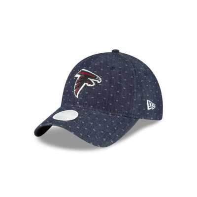 Blue Atlanta Falcons Hat - New Era NFL Dotted Denim 9TWENTY Adjustable Caps USA5420319